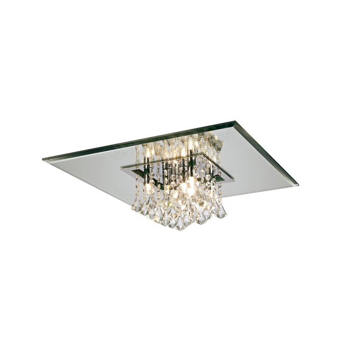 Diyas Starda Ceiling Square 8 Light G9 Polished Chrome/Crystal • IL31008/G9