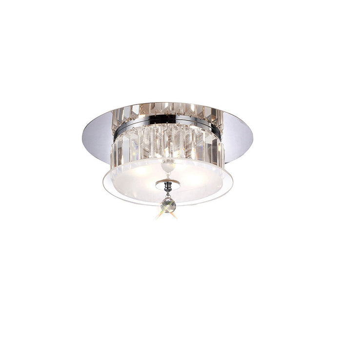 Diyas Tosca Ceiling Round 4 Light G9 Polished Chrome/Glass/Crystal • IL30241