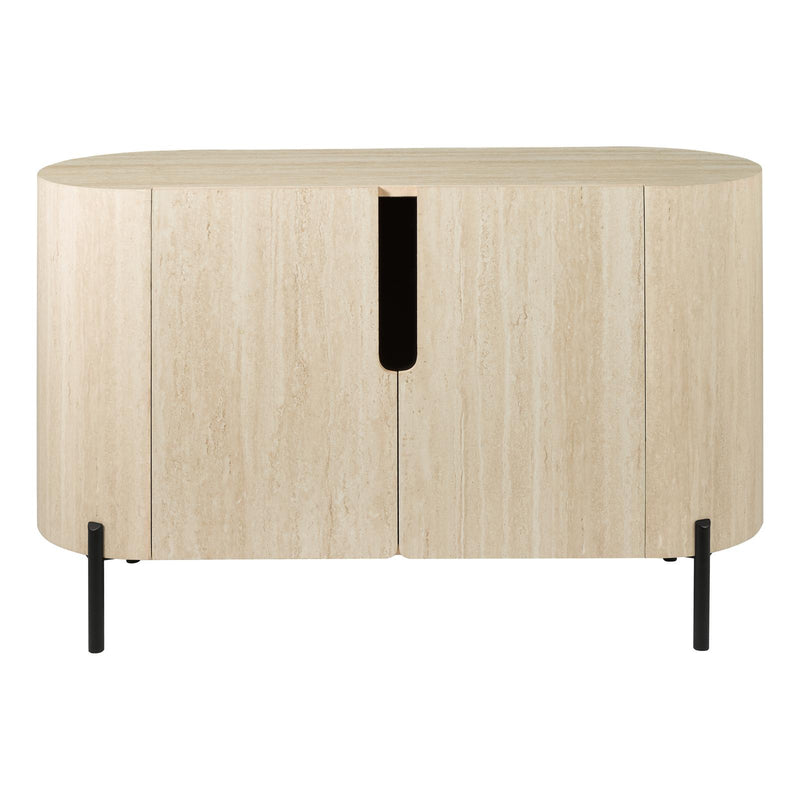 Dar Lighting Ioana Cabinet Travertine Effect and Matt Black • 001IOA002