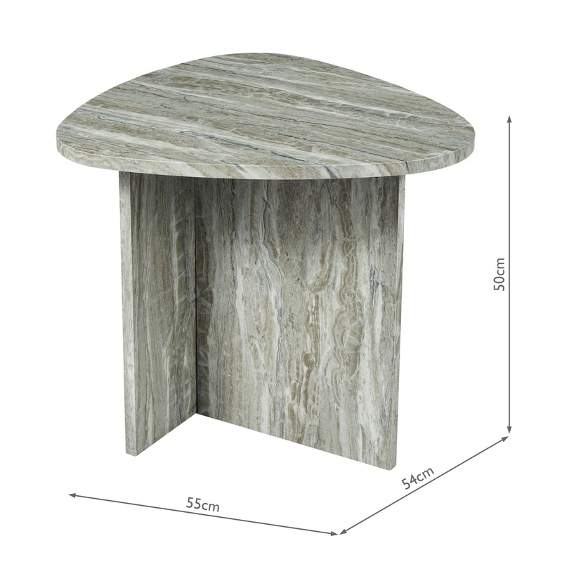 Dar Lighting Isidro Side Table Brown Stone Effect • 001ISI002