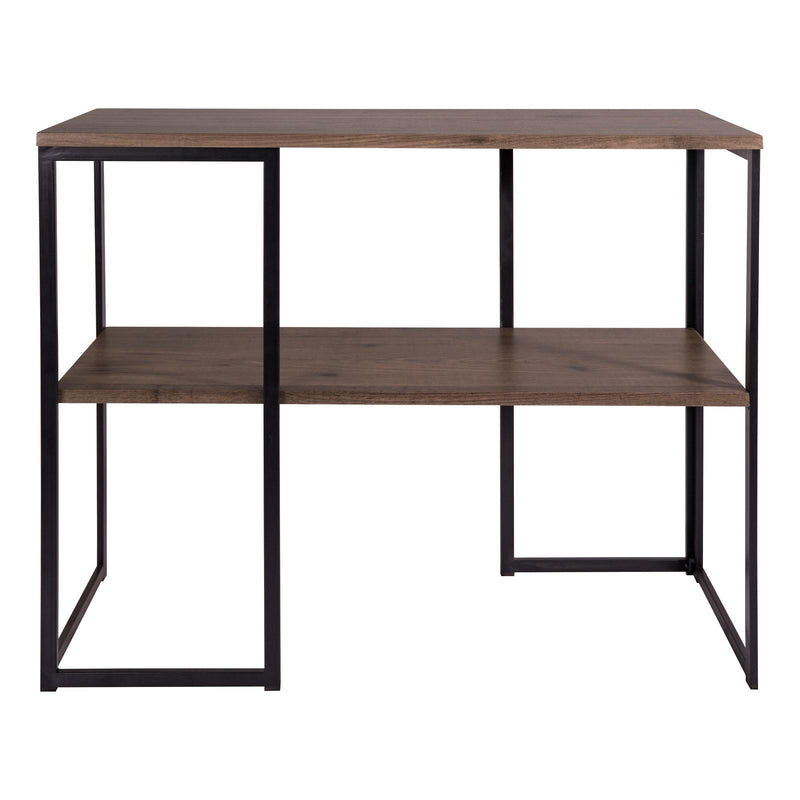 Dar Lighting Kimora Console Table Brown Pine Effect and Matt Black • 001KIM001