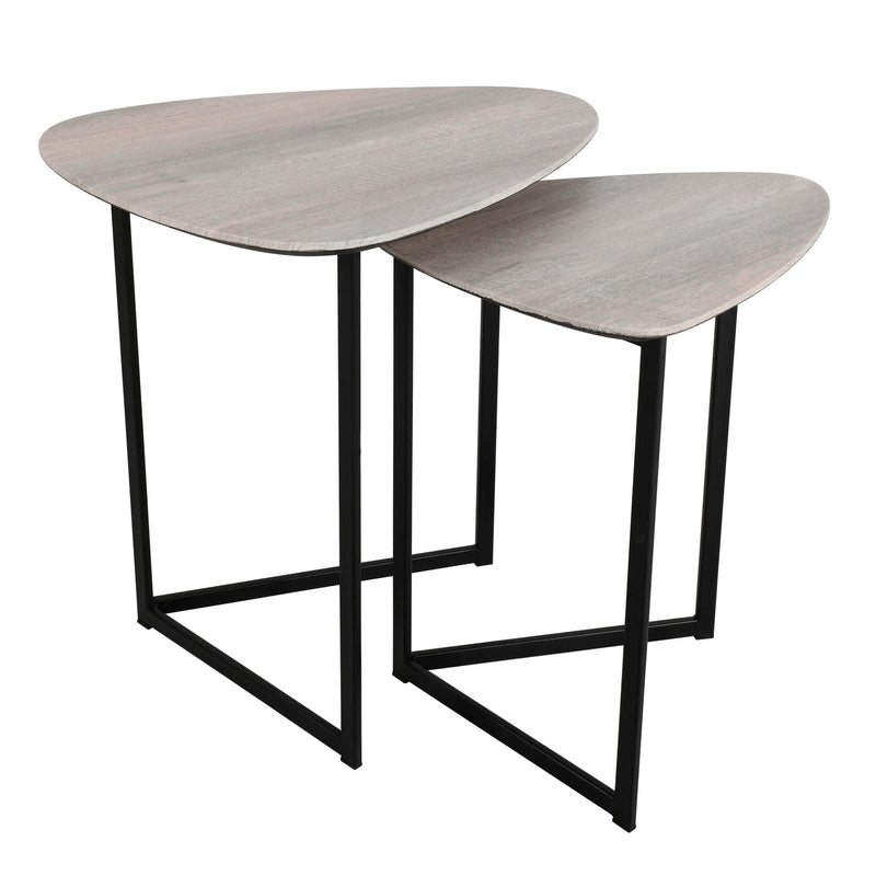 Dar Lighting Mibello Nested Side Tables Light Oak Effect • 001MIB001