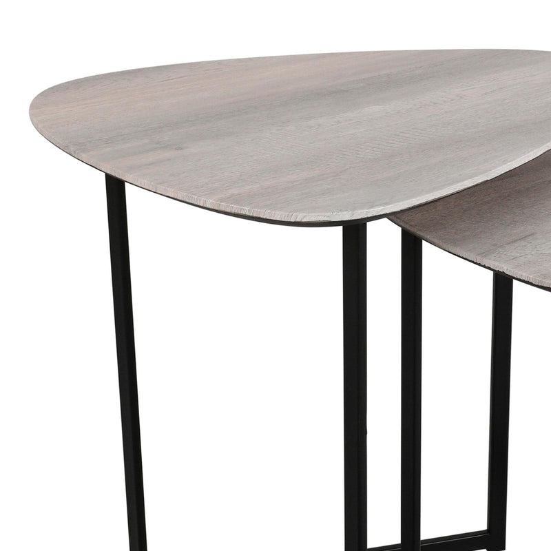 Dar Lighting Mibello Nested Side Tables Light Oak Effect • 001MIB001