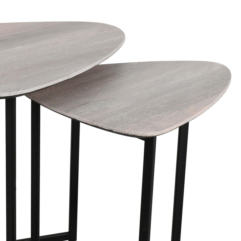 Dar Lighting Mibello Nested Side Tables Light Oak Effect • 001MIB001