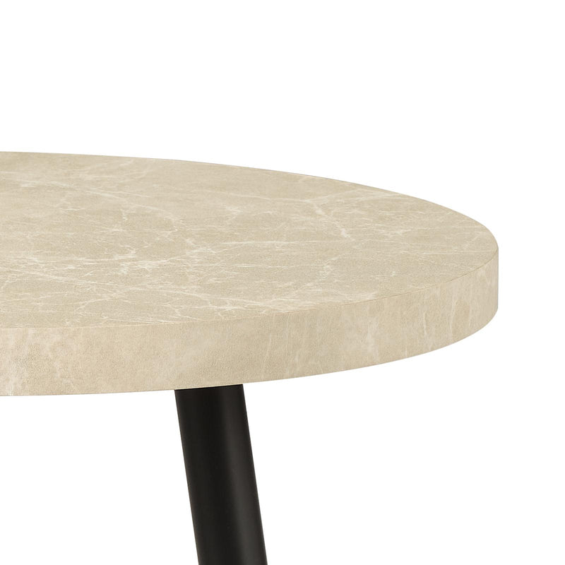 Dar Lighting Nusa Side Table Grey Marble Effect and Matt Black • 001NUS001