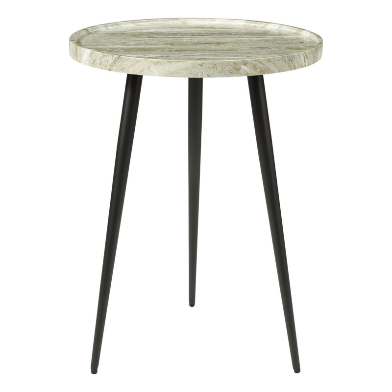 Dar Lighting Nusa Side Table Brown Stone Effect and Matt Black • 001NUS002