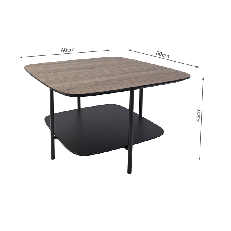 Dar Lighting Oka Coffee Table Mocha Effect and Matt Black • 001OKA001