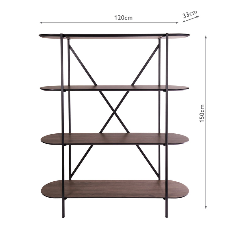Dar Lighting Poe Shelves Mocha Effect and Matt Black • 001POE001