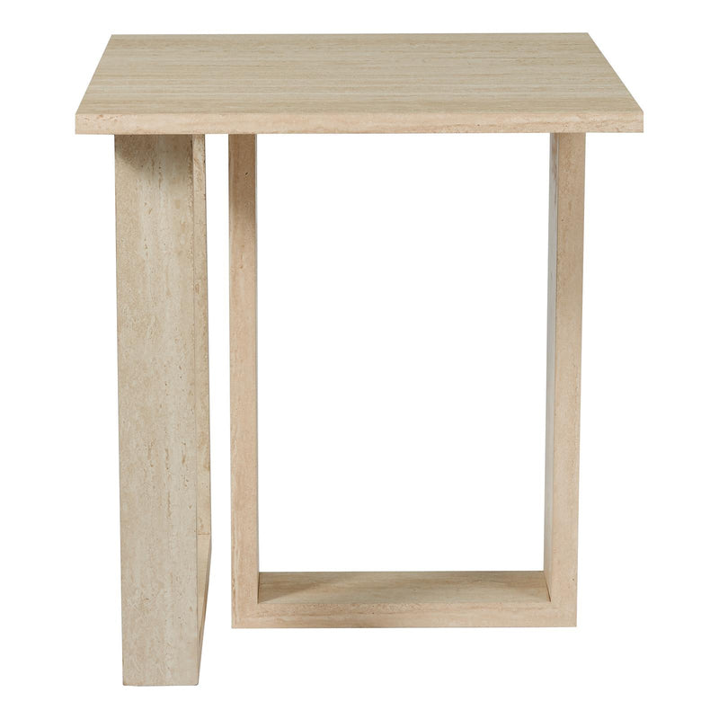 Dar Lighting Prue Side Table Travertine Effect • 001PRU001