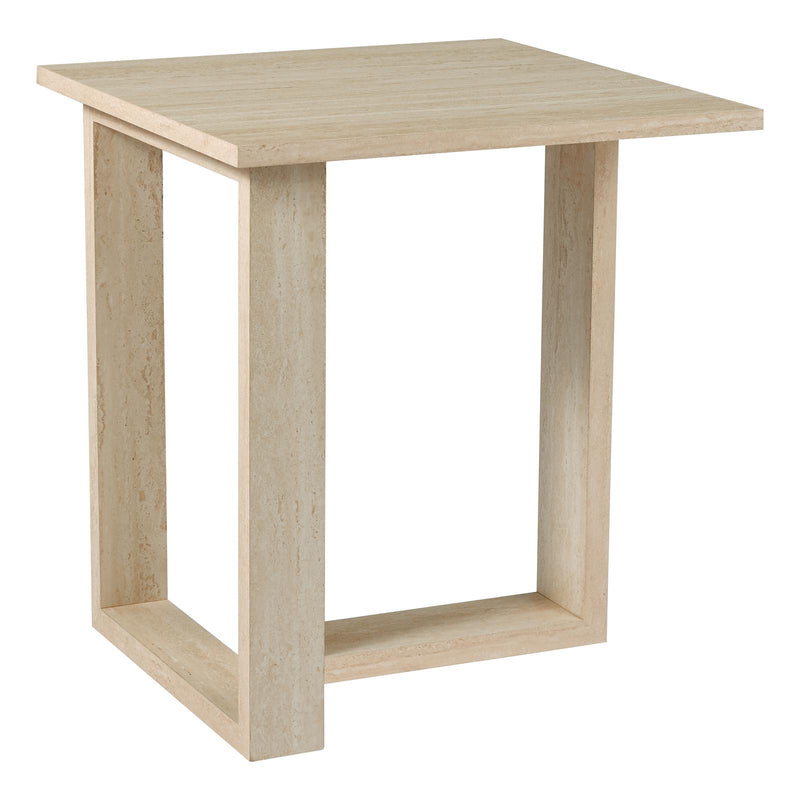 Dar Lighting Prue Side Table Travertine Effect • 001PRU001