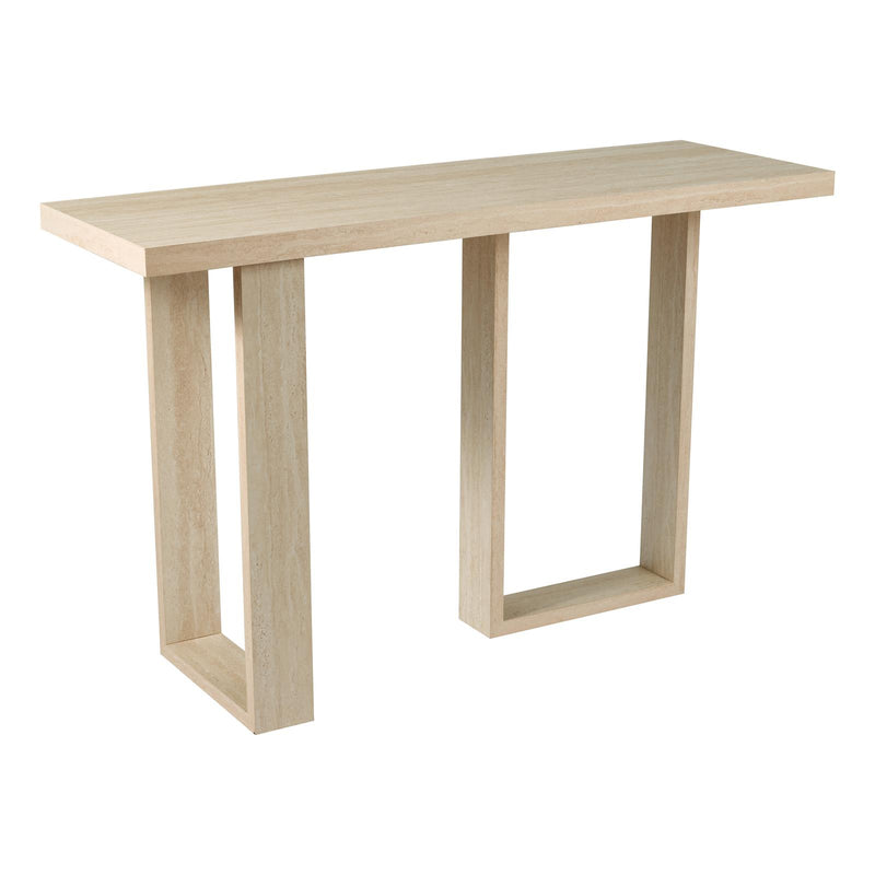 Dar Lighting Prue Console Table Travertine Effect • 001PRU002