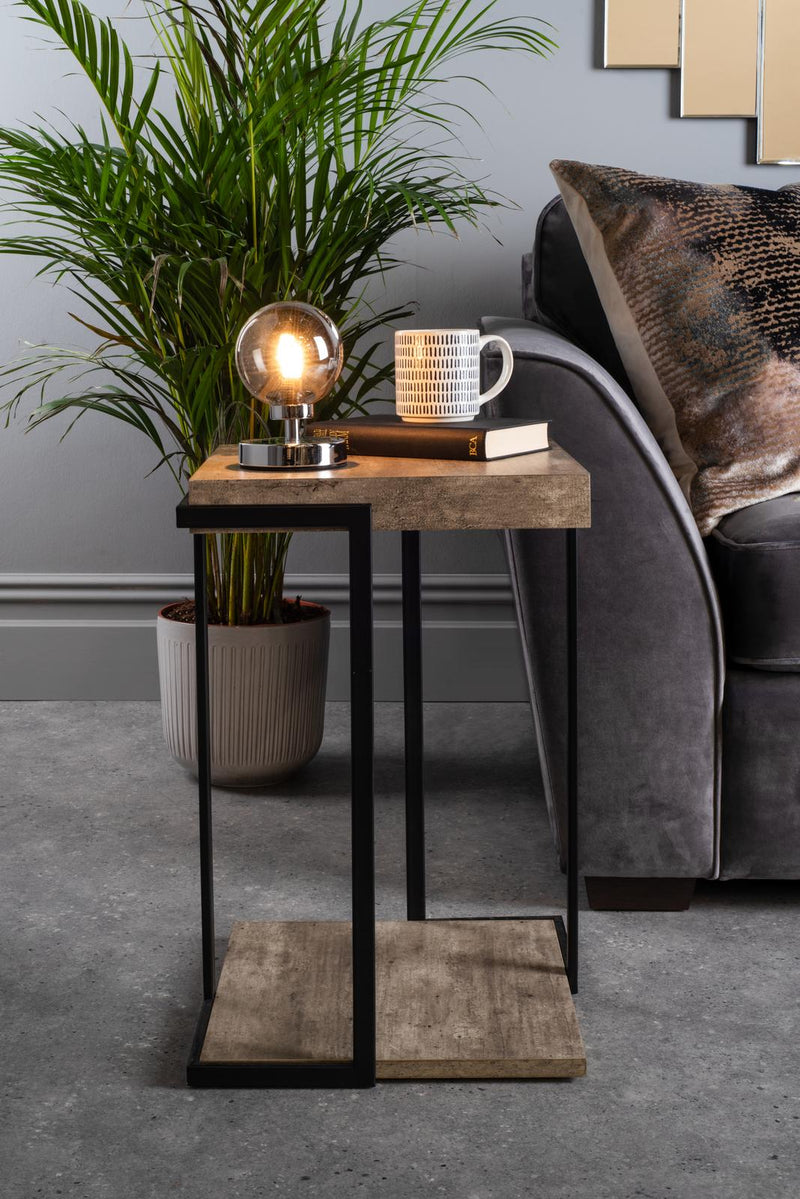 Dar Lighting Royan Square Table Concrete Effect • 001ROY002