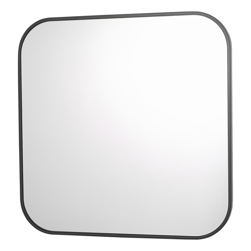Dar Lighting Firuz Square Mirror Thin Matt Black Frame 60 X 60cm • 002FIR6060