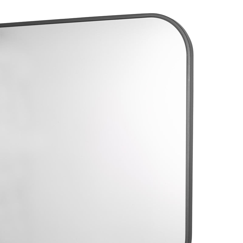 Dar Lighting Firuz Square Mirror Thin Matt Black Frame 60 X 60cm • 002FIR6060