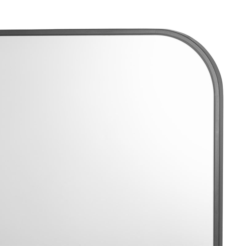 Dar Lighting Firuz Square Mirror Thin Matt Black Frame 60 X 60cm • 002FIR6060