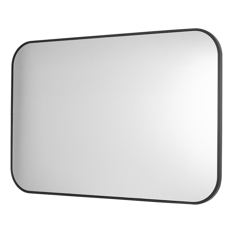 Dar Lighting Firuz Rectangle Mirror Thin Matt Black Frame 60 X 90cm • 002FIR9060