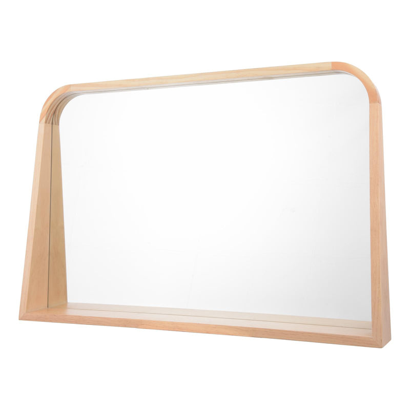 Dar Lighting Fulgencio Rectangle Mirror With Shelf Light Oak 60 X 90cm • 002FUL9060