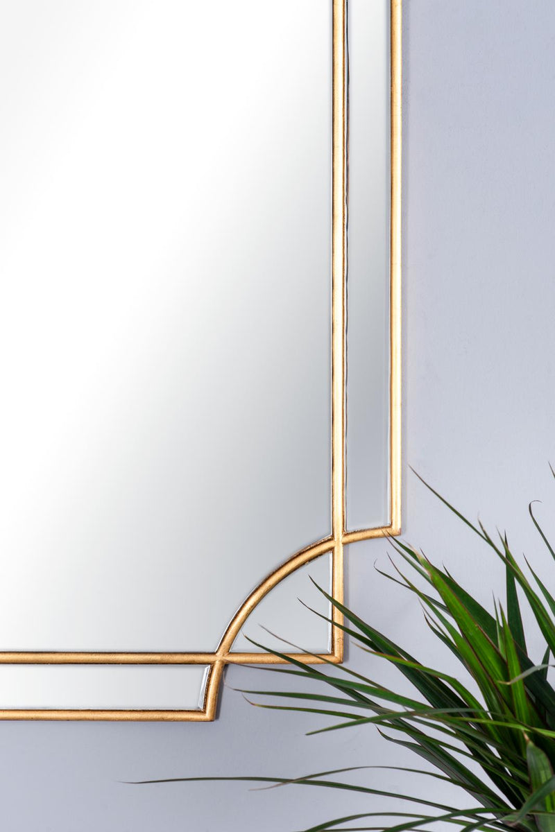 Dar Lighting Guapo Rectangle Gold Detail Mirror 90 x 60cm • 002GUA9060