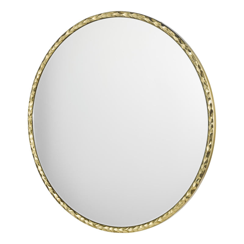 Dar Lighting Jinelle Square Mirror Textured Gold Frame 80cm • 002JIN80
