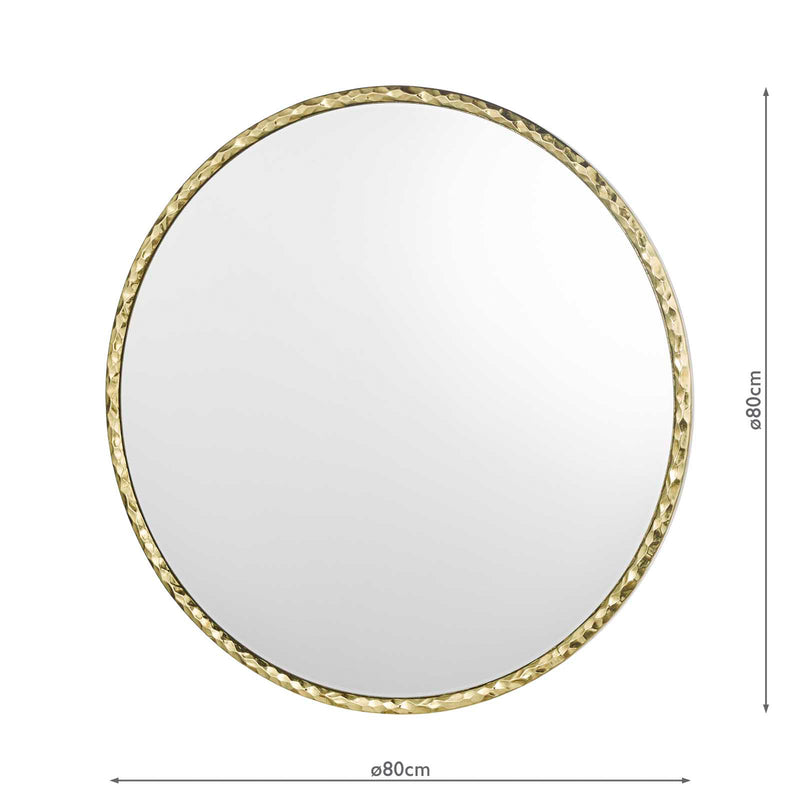 Dar Lighting Jinelle Square Mirror Textured Gold Frame 80cm • 002JIN80
