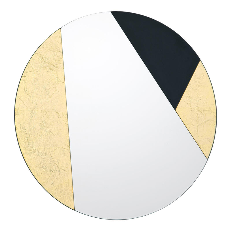 Dar Lighting Jonna Round Gold Leaf And Black Mirror 50cm • 002JON50
