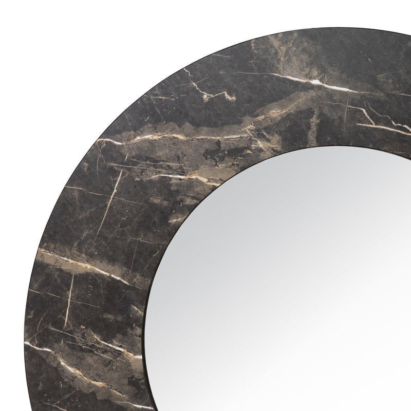 Dar Lighting Juvan Dark Marble Mirror 80cm • 002JUV80