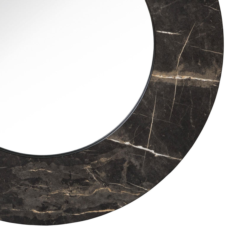 Dar Lighting Juvan Dark Marble Mirror 80cm • 002JUV80