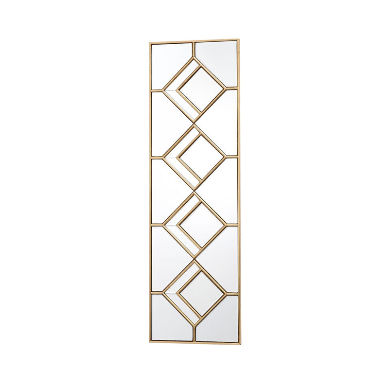 Dar Lighting Kipton Rectangle Decorative Mirror with Gold Foil Detail 98 x 30cm • 002KIP9830