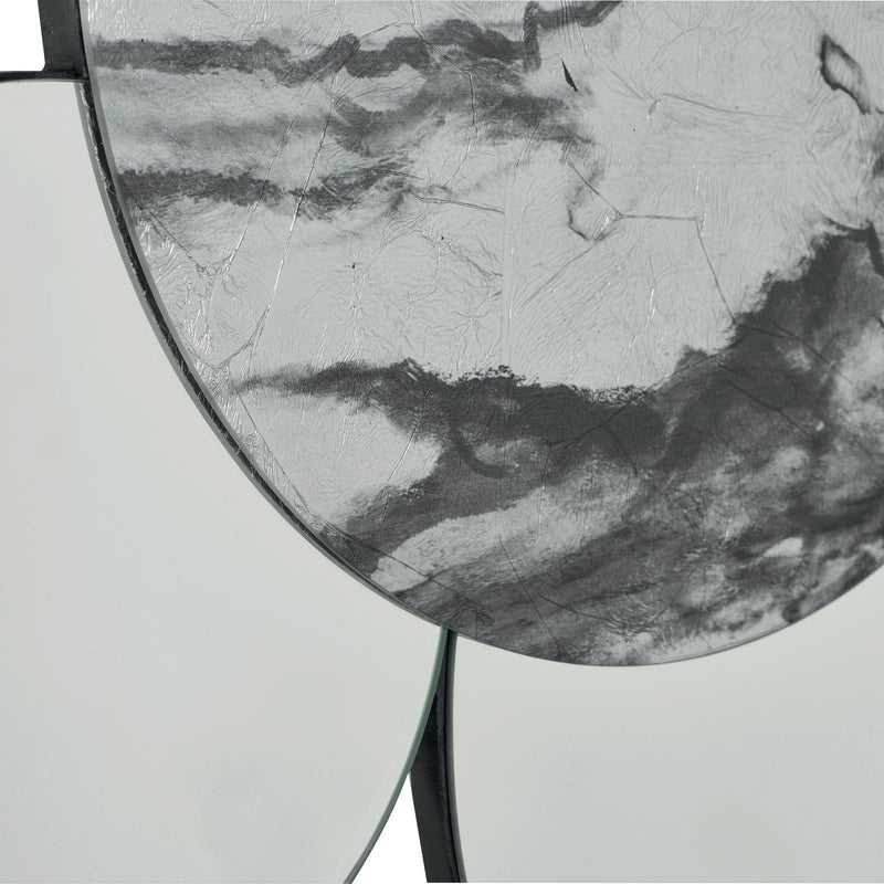 Dar Lighting Meco Rectangle Mirror Black Marble Effect 120 x 70cm • 002MEC12070