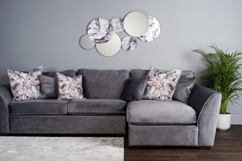 Dar Lighting Meco Rectangle Mirror Black Marble Effect 120 x 70cm • 002MEC12070