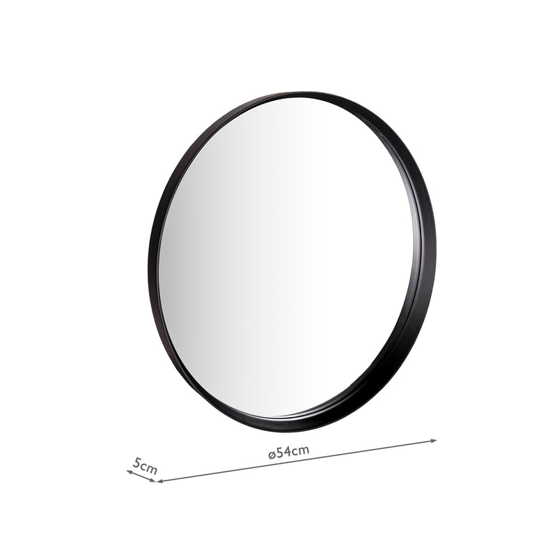 Dar Lighting Orana Mirror Matt Black 54cm • 002ORA002