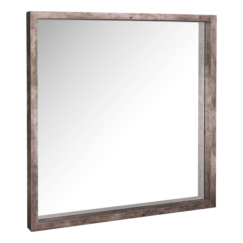 Dar Lighting Rocco Mirror Distressed Concrete Effect 80 X 80cm • 002ROC001