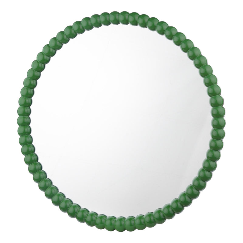 Dar Lighting Ruan Round Mirror Green 70cm • 002RUA7024