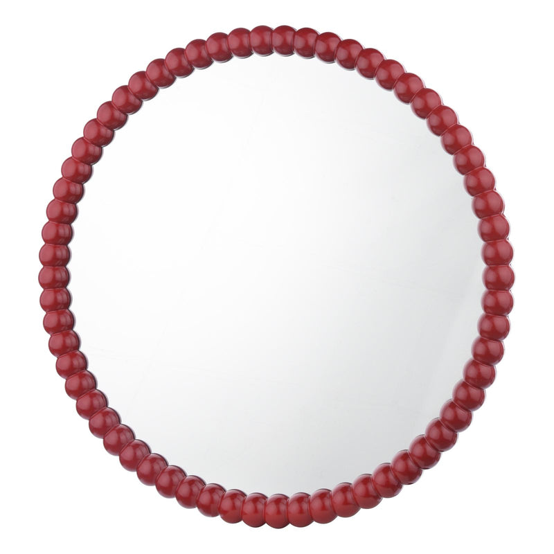 Dar Lighting Ruan Round Mirror Red 70cm • 002RUA7025