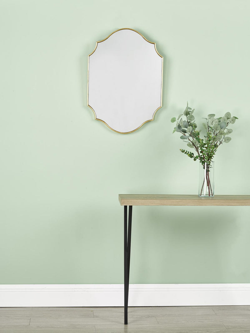 Dar Lighting Ruggiero Rectangle Mirror With Gold Detail 70 x 50cm • 002RUG7050