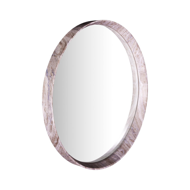 Dar Lighting Seyah Mirror Brown Stone Effect 54cm • 002SEY002