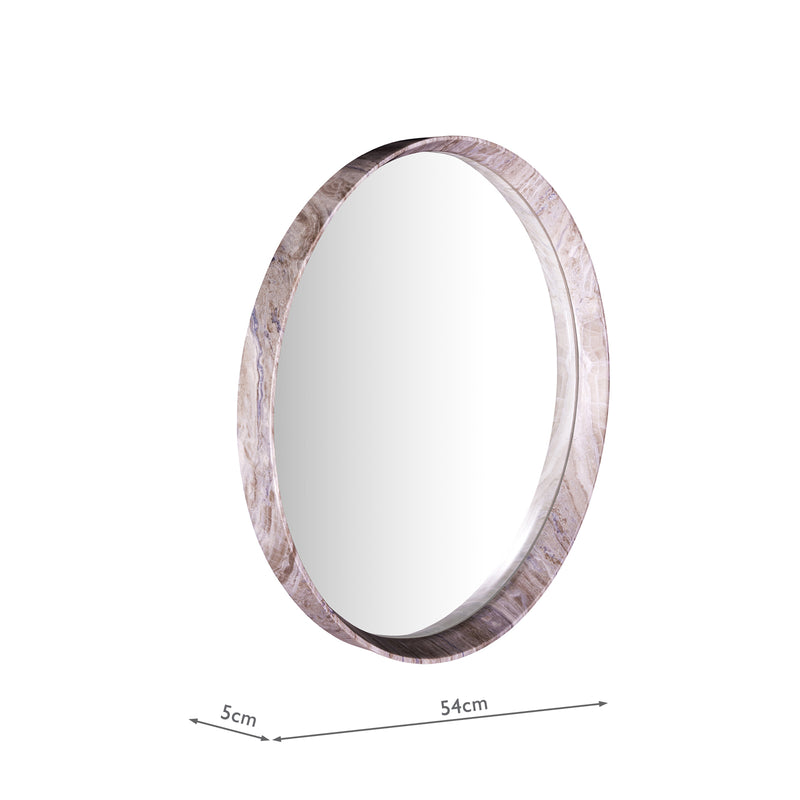 Dar Lighting Seyah Mirror Brown Stone Effect 54cm • 002SEY002