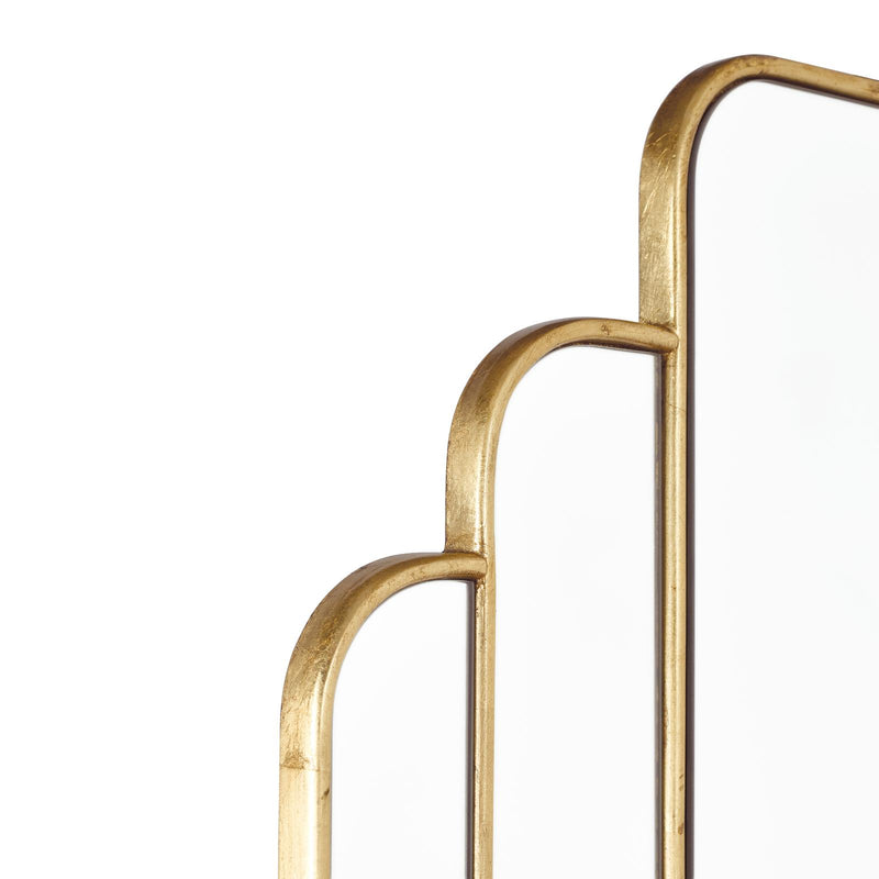 Dar Lighting Skovgaard Rectangle Mirror With Gold Detail 90 x 60cm • 002SKO9060