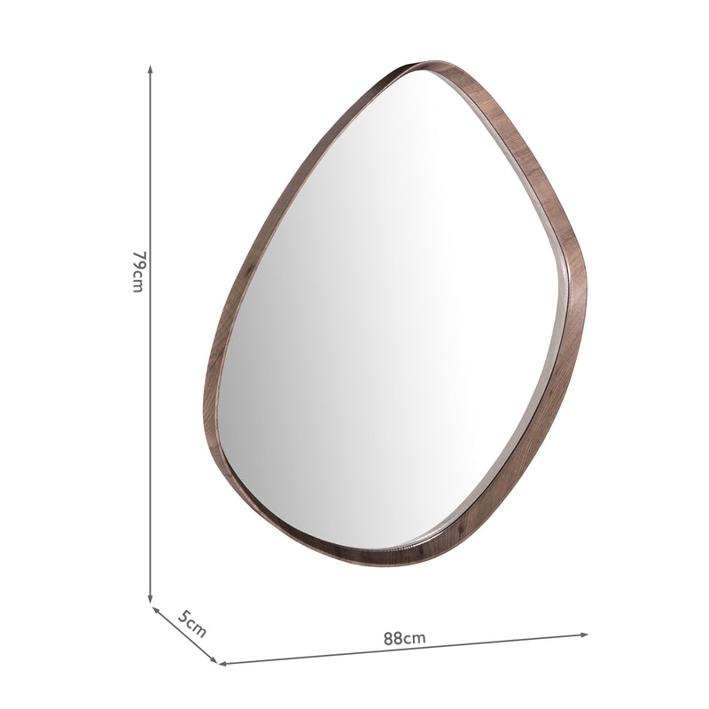 Dar Lighting Zuna Mirror Brown Pine Effect 79 X 88cm • 002ZUN001