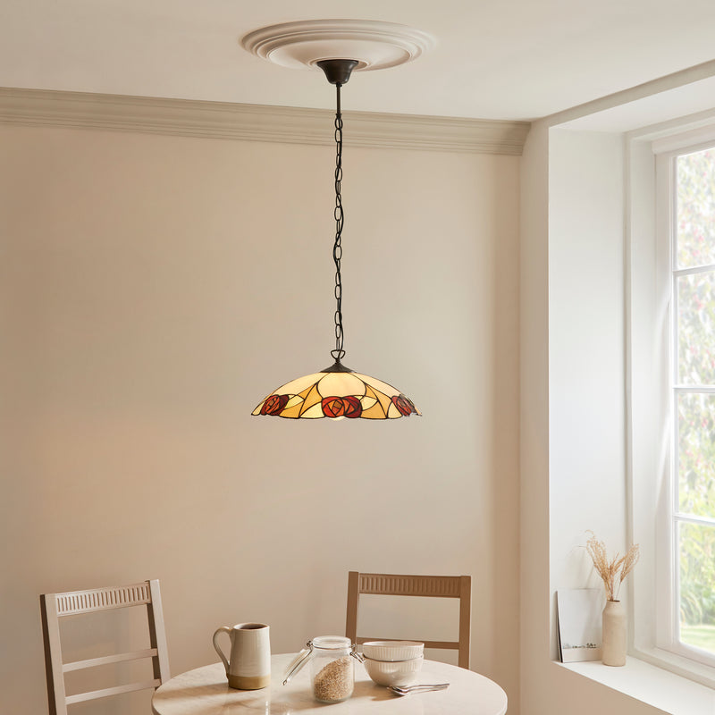 Interiors 1900 112197 Ingram Large Tiffany Pendant Ceiling Light