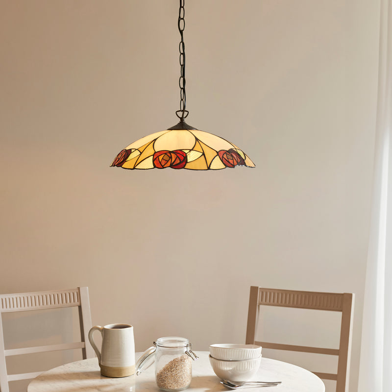 Interiors 1900 112197 Ingram Large Tiffany Pendant Ceiling Light