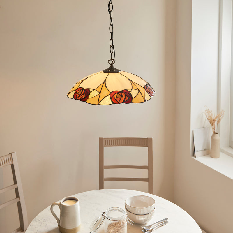 Interiors 1900 112197 Ingram Large Tiffany Pendant Ceiling Light