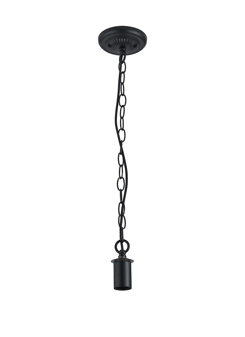 Regal Lighting SL-2013BL 13.5cm Tiffany Suspension 1 Light Black