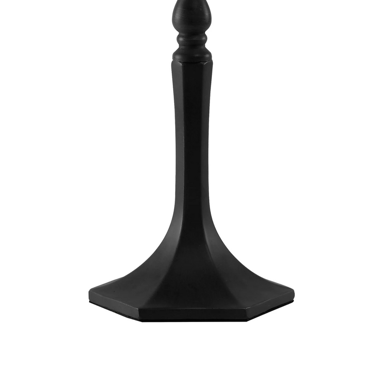 Regal Lighting SL-1157/1 1 Light Octagonal Table Lamp E27 With 30cm Tiffany Shade, Grey/Cream/Crystal/Black