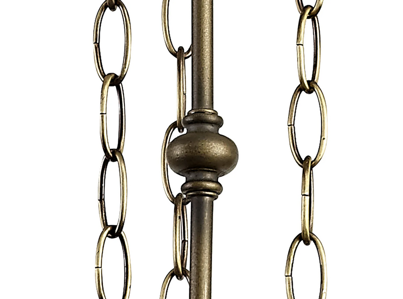 Regal Lighting SL-1462 3 Light 30cm Tiffany Uplighter Pendant White And Grey With Clear Crystal Shade