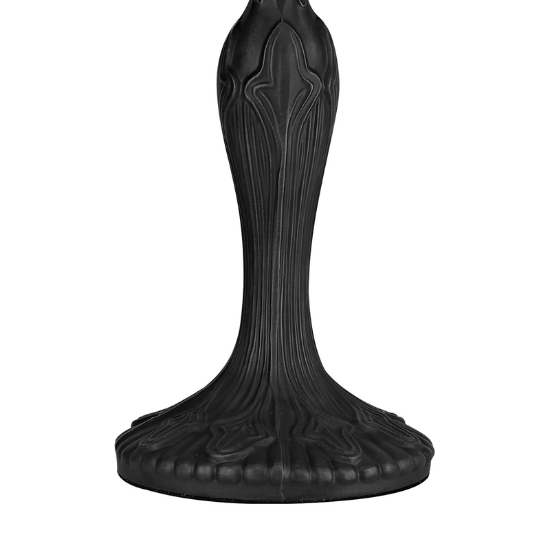 Regal Lighting SL-1170/1 2 Light Curved Table Lamp E27 With 40cm Tiffany Shade, Blue/Cream/Crystal/Black