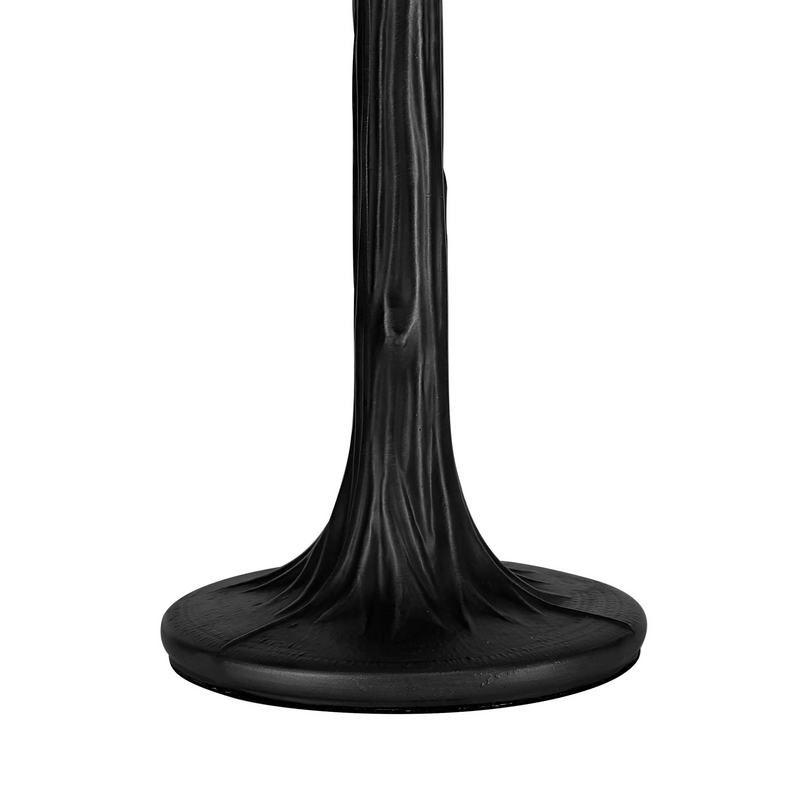 Regal Lighting SL-1171/1 2 Light Tree Like Table Lamp E27 With 40cm Tiffany Shade, Blue/Cream/Crystal/Black