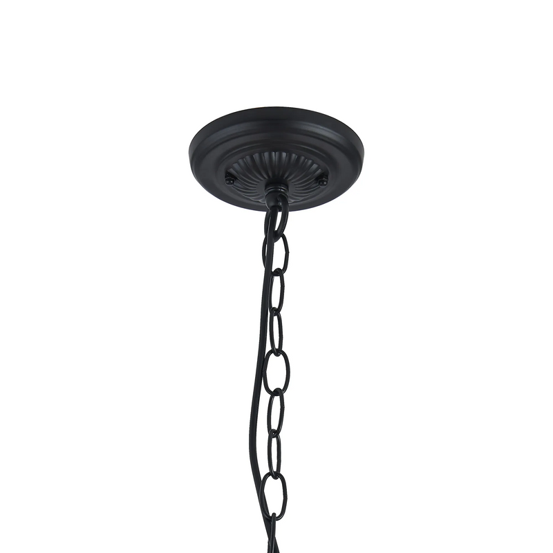 Regal Lighting SL-2013BL 13.5cm Tiffany Suspension 1 Light Black