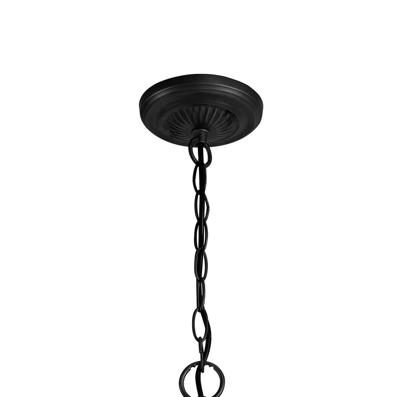 Regal Lighting SL-1454/BL 3 Light Uplighter Pendant E27 With 40cm Tiffany Shade, White/Grey/Black/Clear Crystal/Black