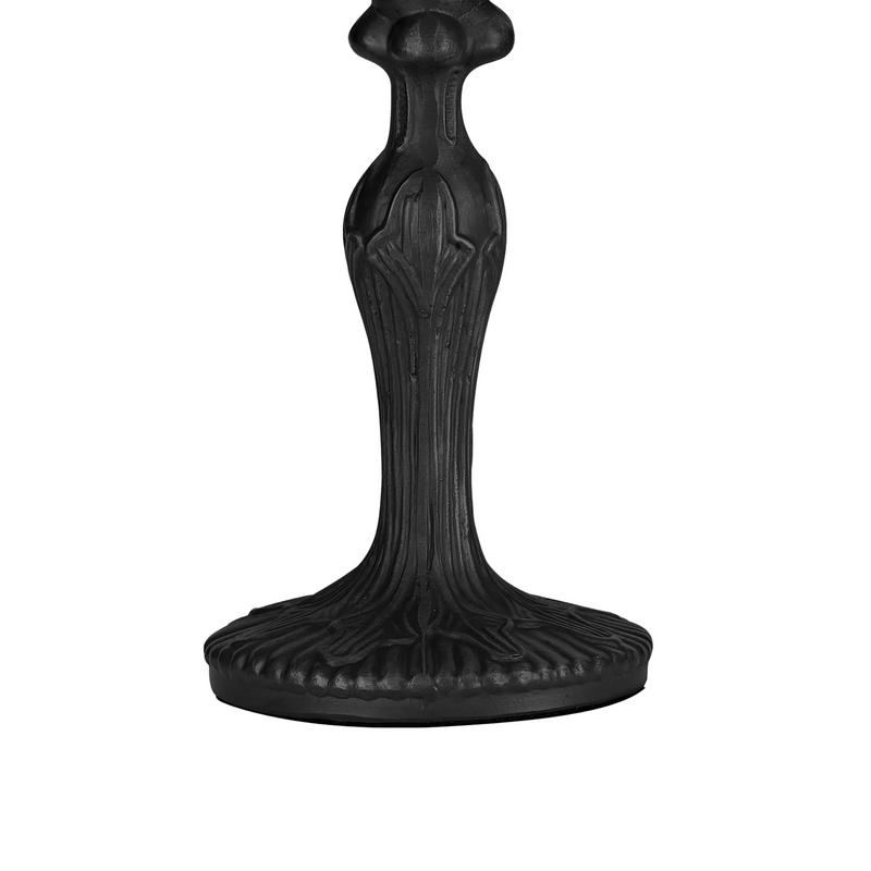 Regal Lighting SL-1158/1 1 Light Curved Table Lamp E27 With 30cm Tiffany Shade, Grey/Cream/Crystal/Black